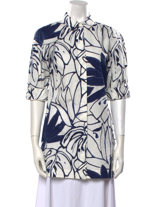 Lafayette 148 Printed Three-Quarter Sleeve Tunic