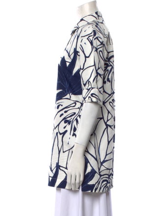 Lafayette 148 Printed Three-Quarter Sleeve Tunic