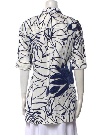 Lafayette 148 Printed Three-Quarter Sleeve Tunic