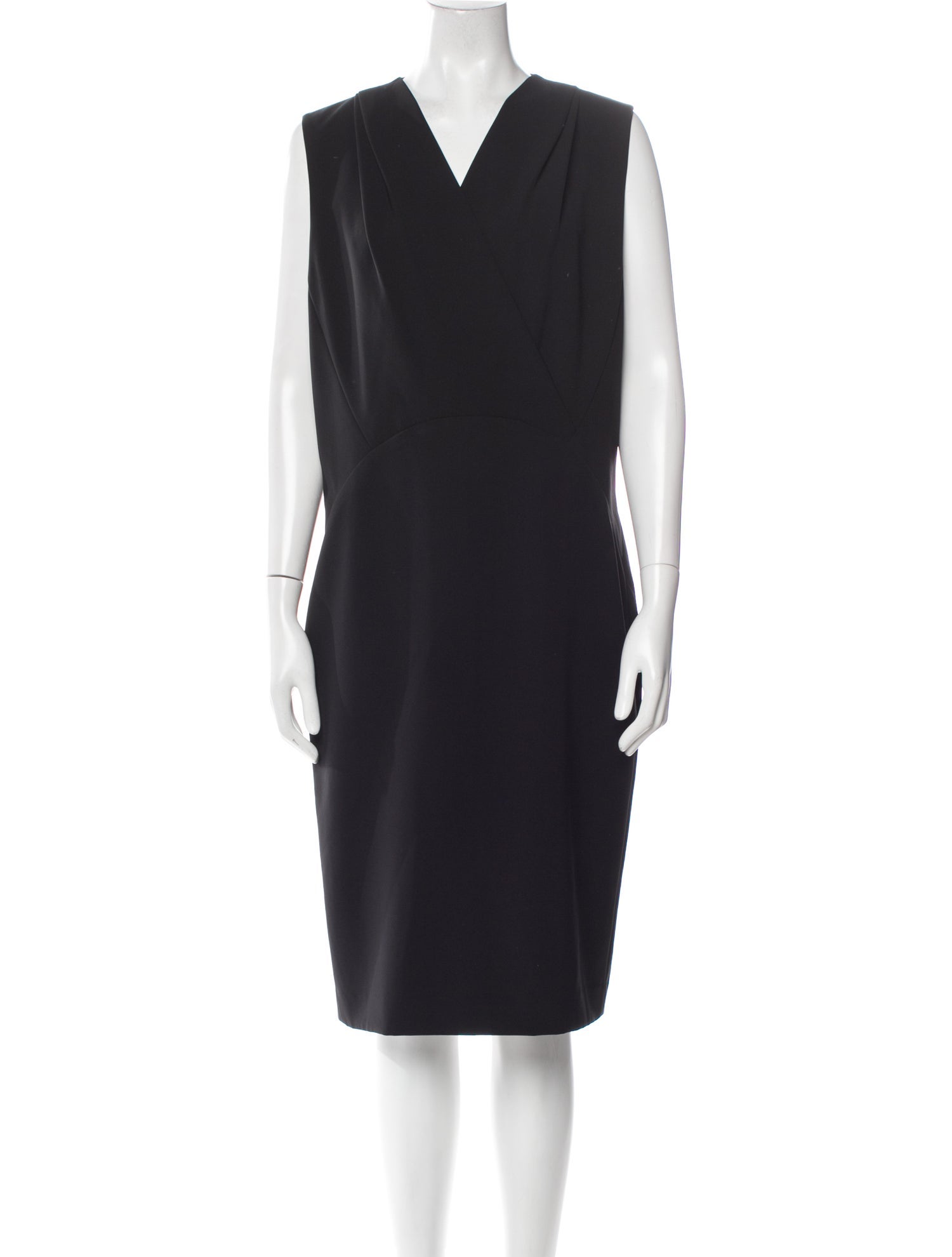 Lafayette 148 V-Neck Midi Length Dress