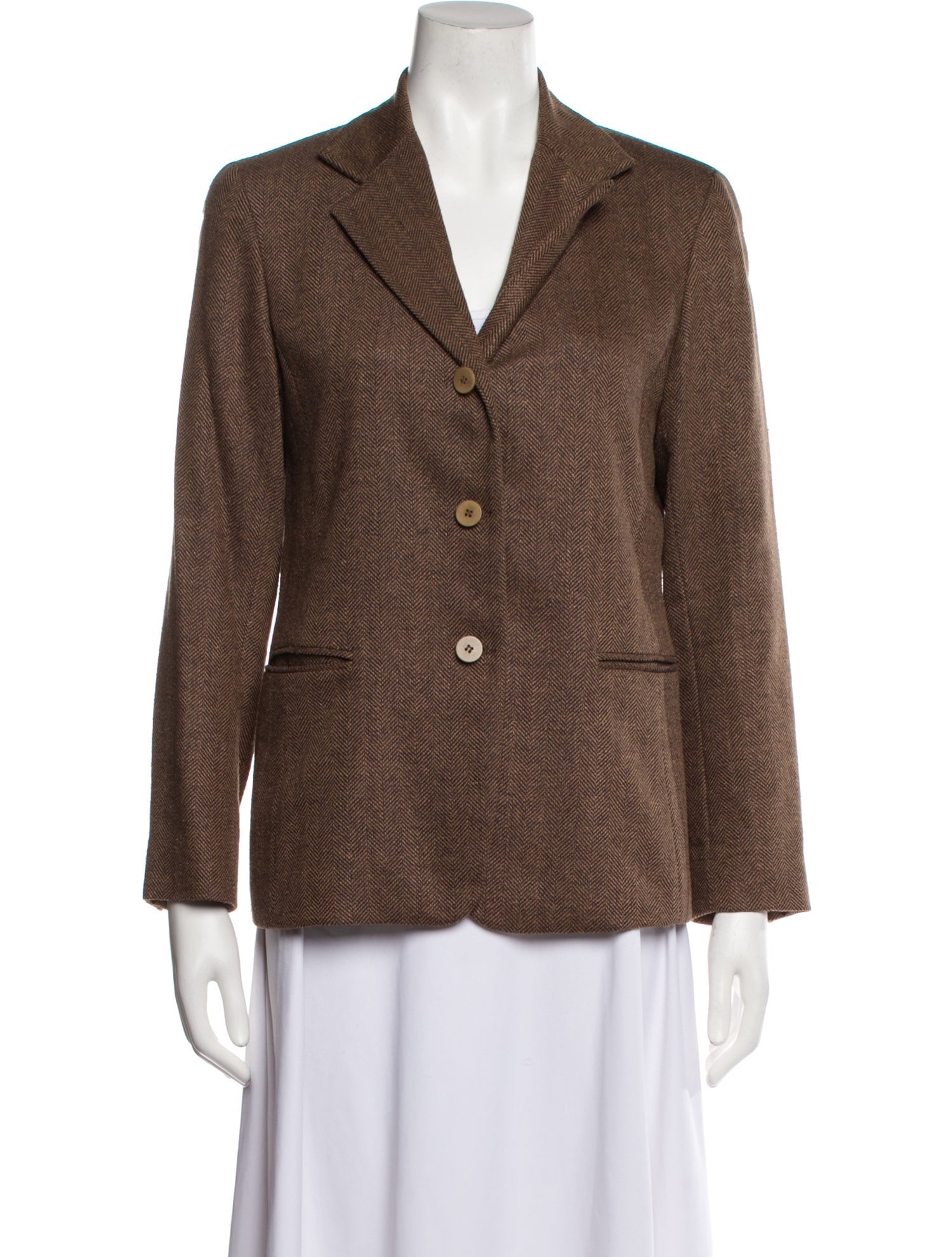 Lafayette 148 Silk Tweed Pattern Blazer