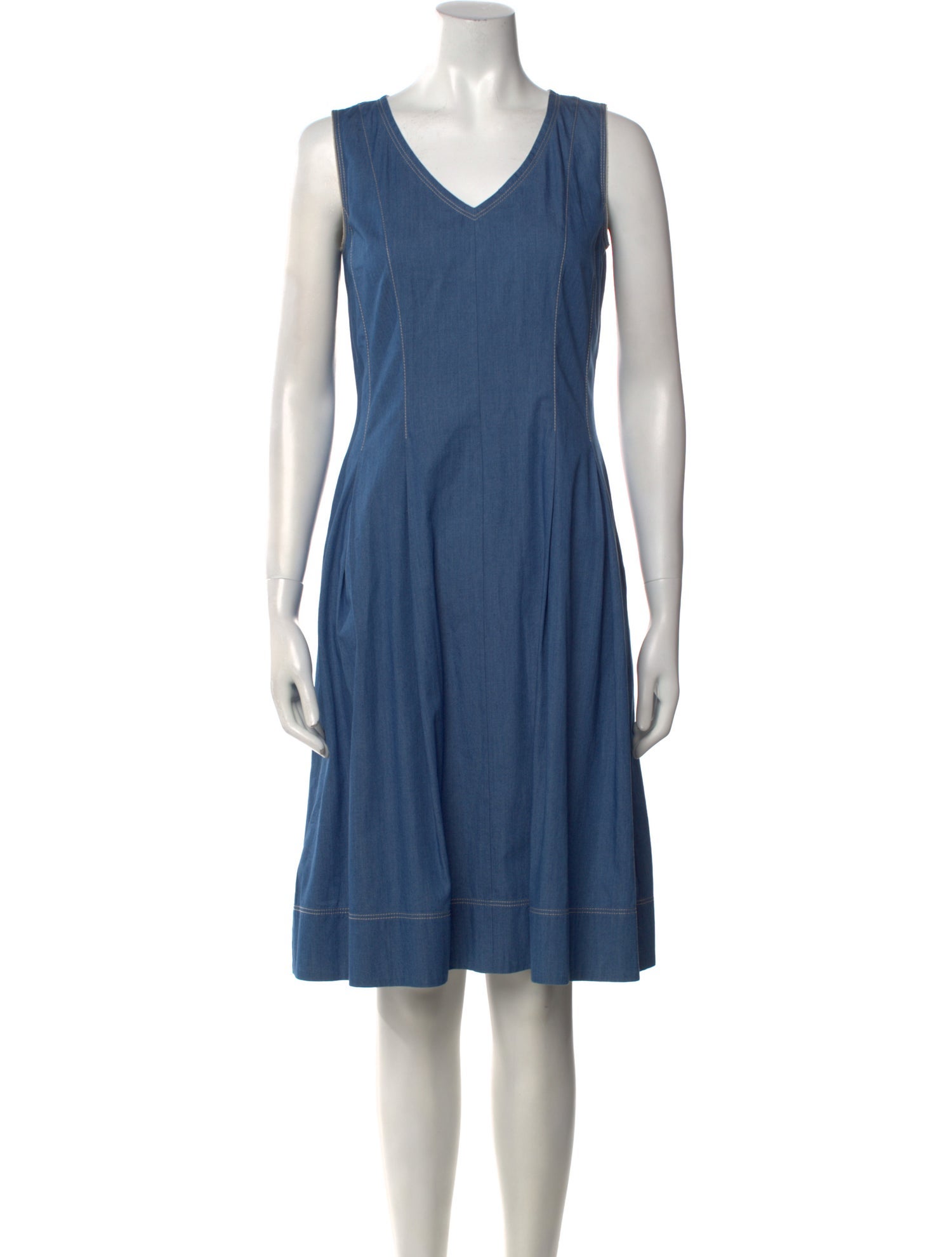 Lafayette 148 V-Neck Knee-Length Dress