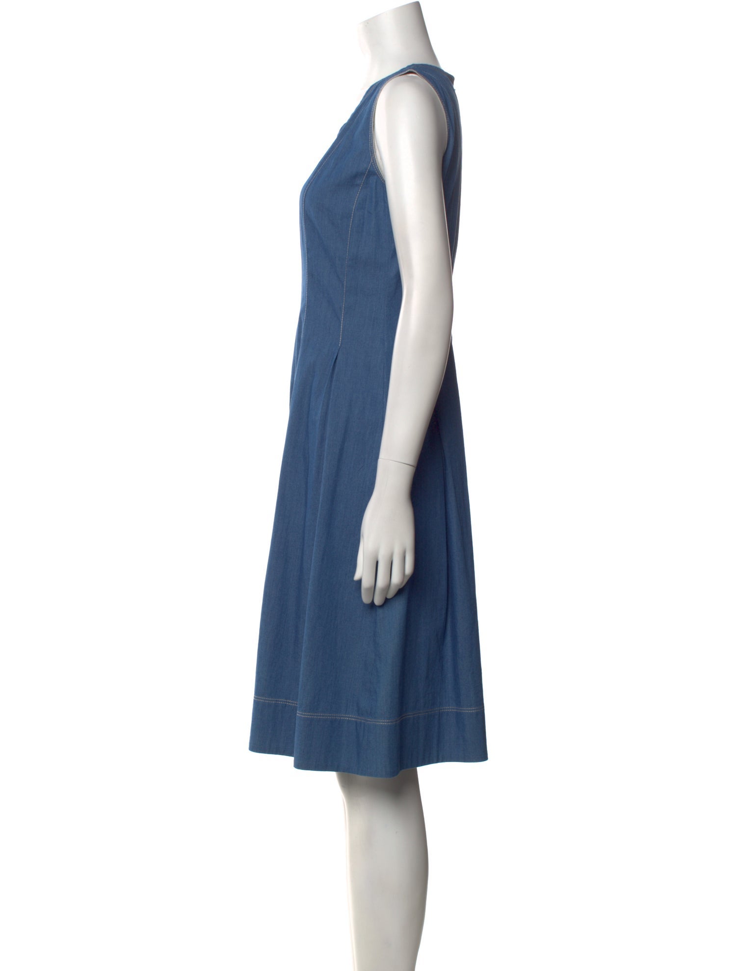 Lafayette 148 V-Neck Knee-Length Dress