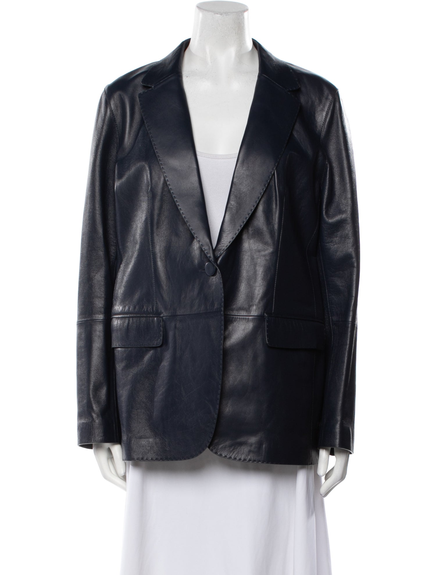 Lafayette 148 Leather Blazer