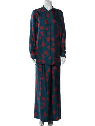 Lafayette 148 Silk Printed Pant Set