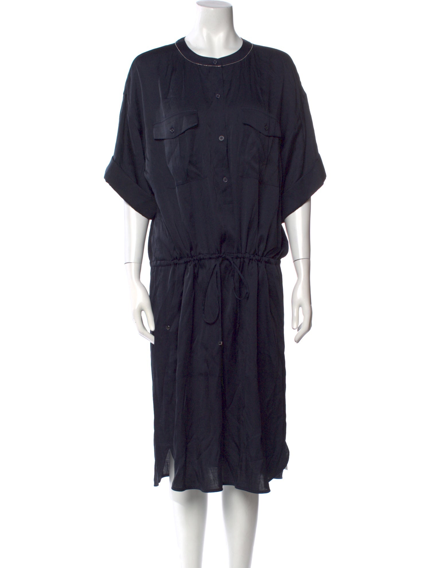 Lafayette 148 Crew Neck Midi Length Dress