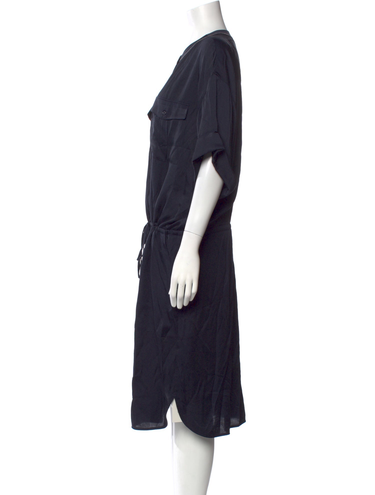 Lafayette 148 Crew Neck Midi Length Dress