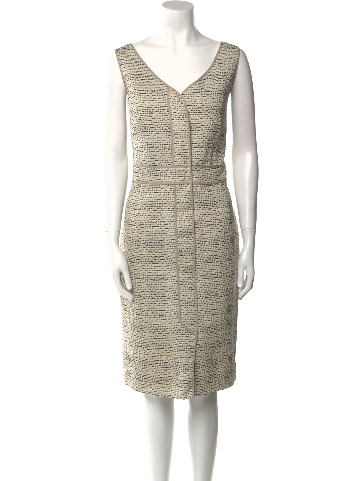 Lafayette 148 V-Neck Midi Length Dress