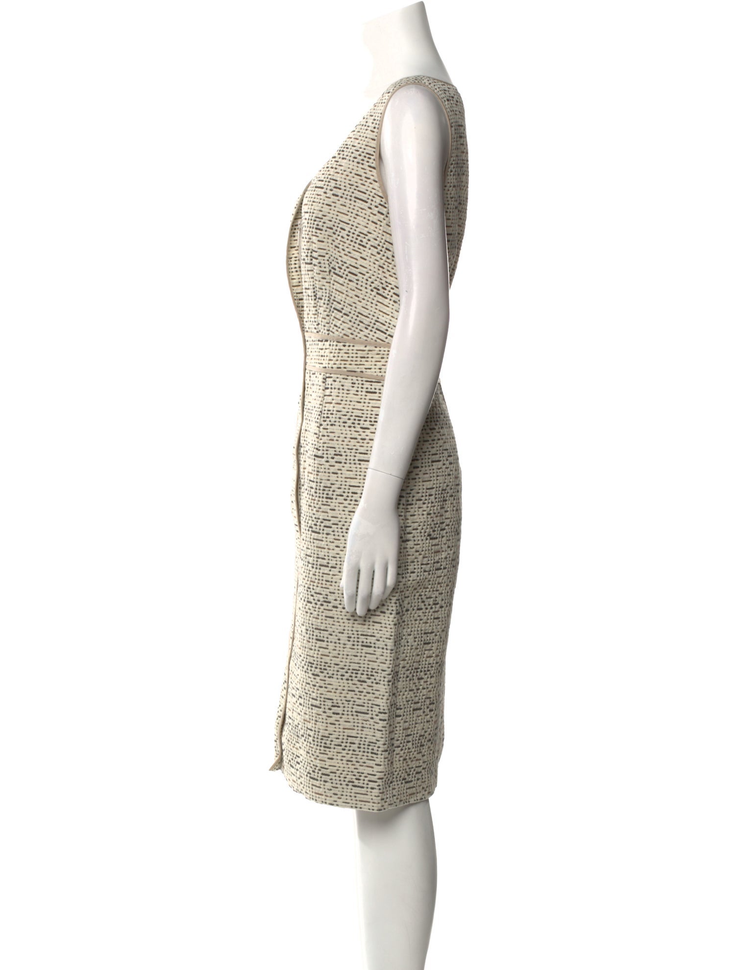 Lafayette 148 V-Neck Midi Length Dress