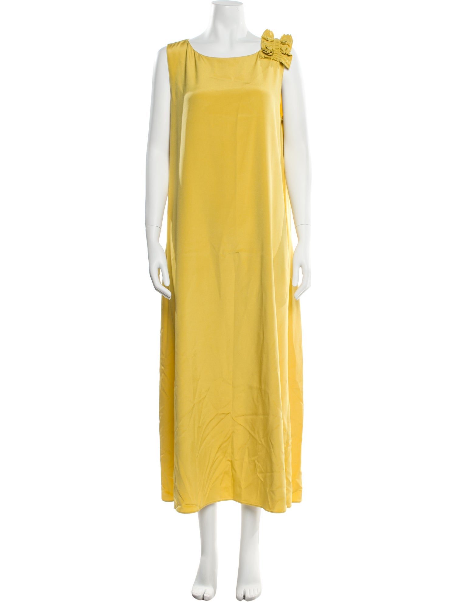 Rasario Lace Pattern Long Dress w/ Tags Yellow Dresses, Clothing