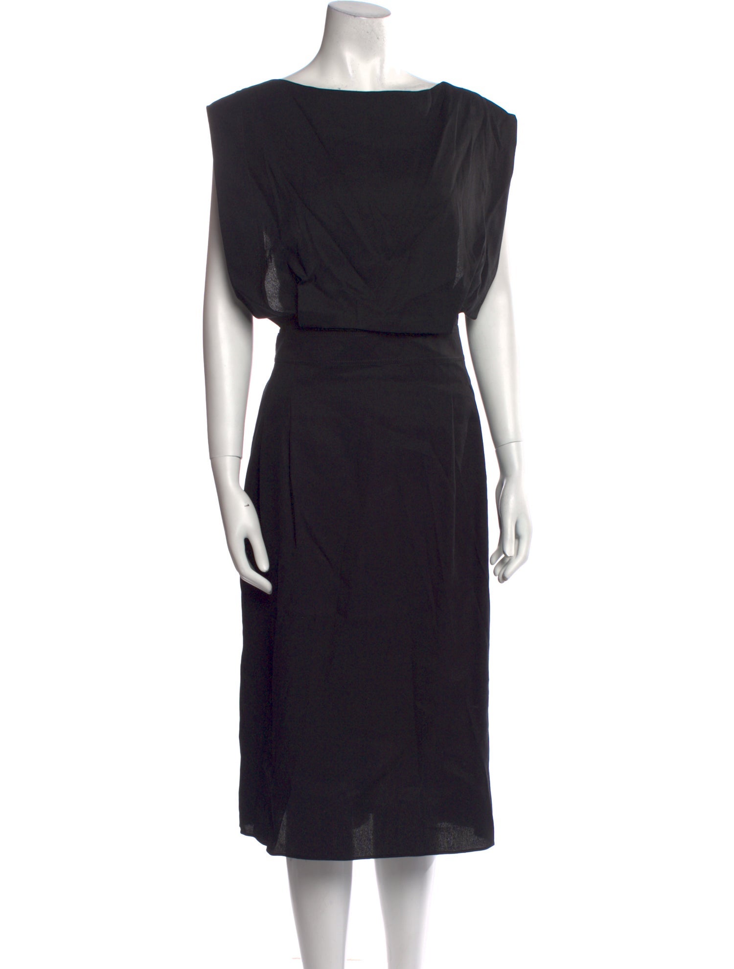 Lafayette 148 Bateau Neckline Midi Length Dress