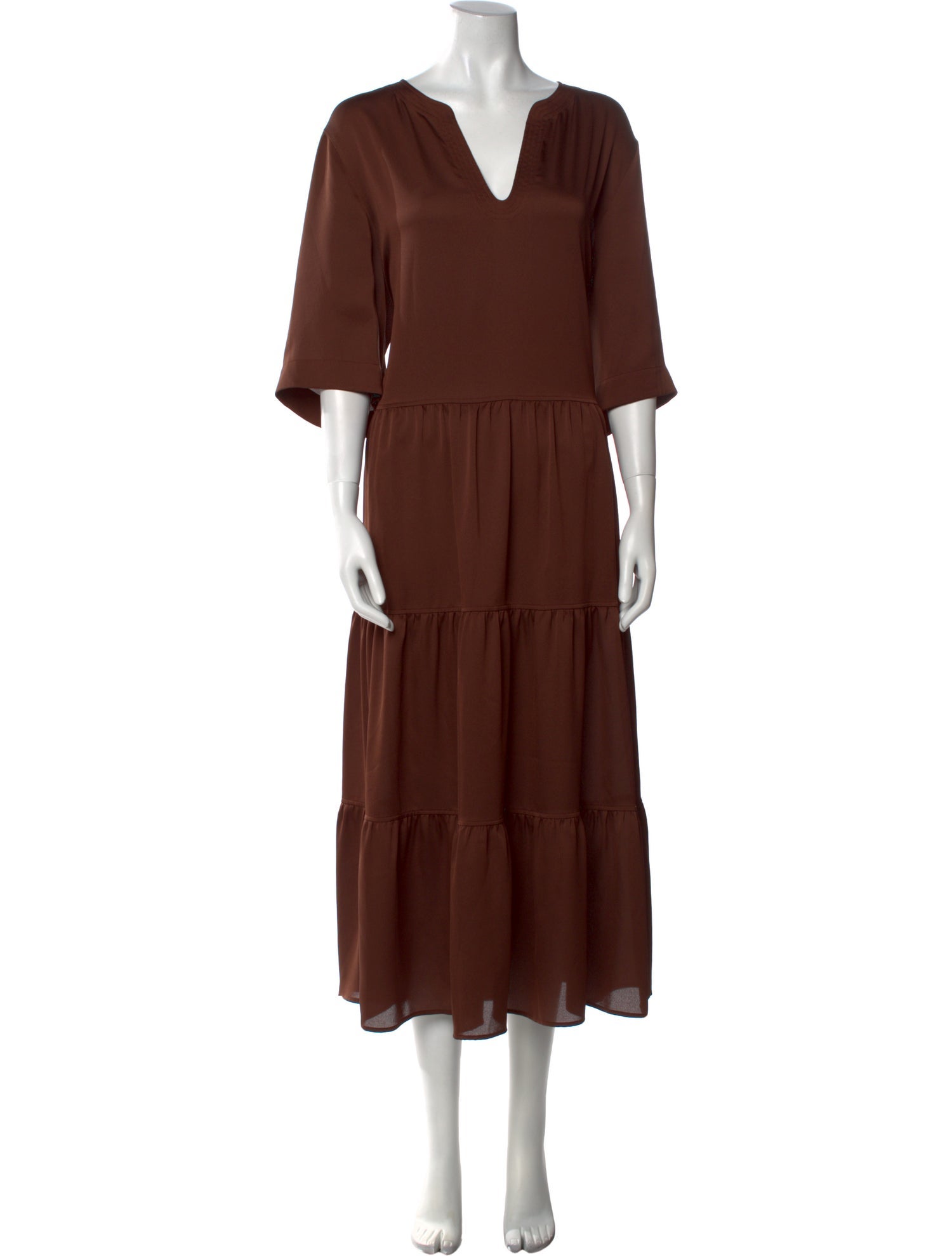 Lafayette 148 V-Neck Long Dress