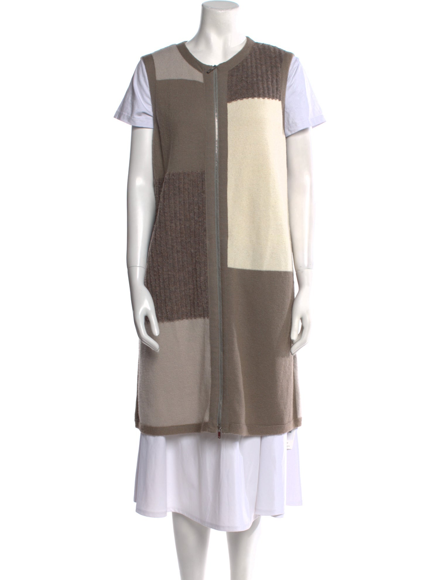 Lafayette 148 Cashmere Colorblock Pattern Sweater