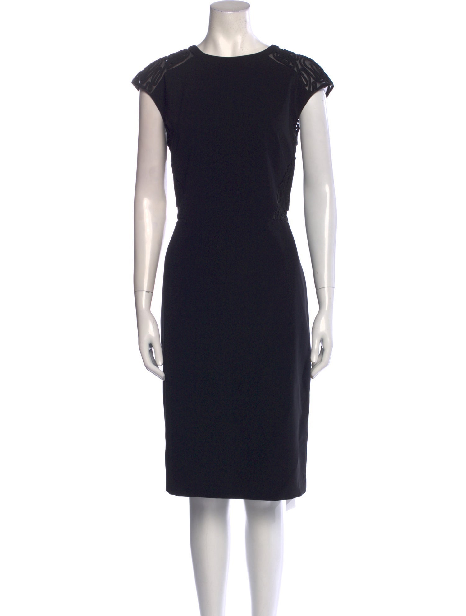 Lafayette 148 Crew Neck Midi Length Dress