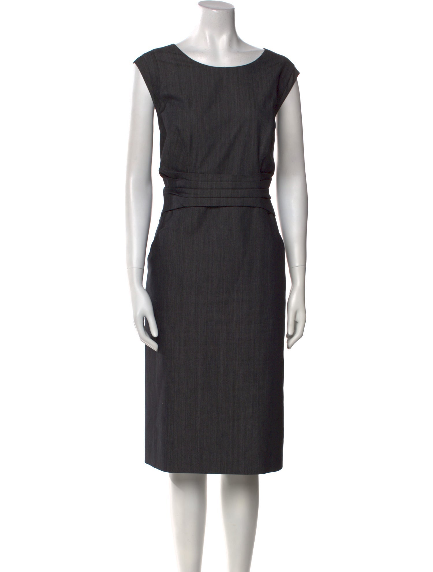 Lafayette 148 Bateau Neckline Midi Length Dress