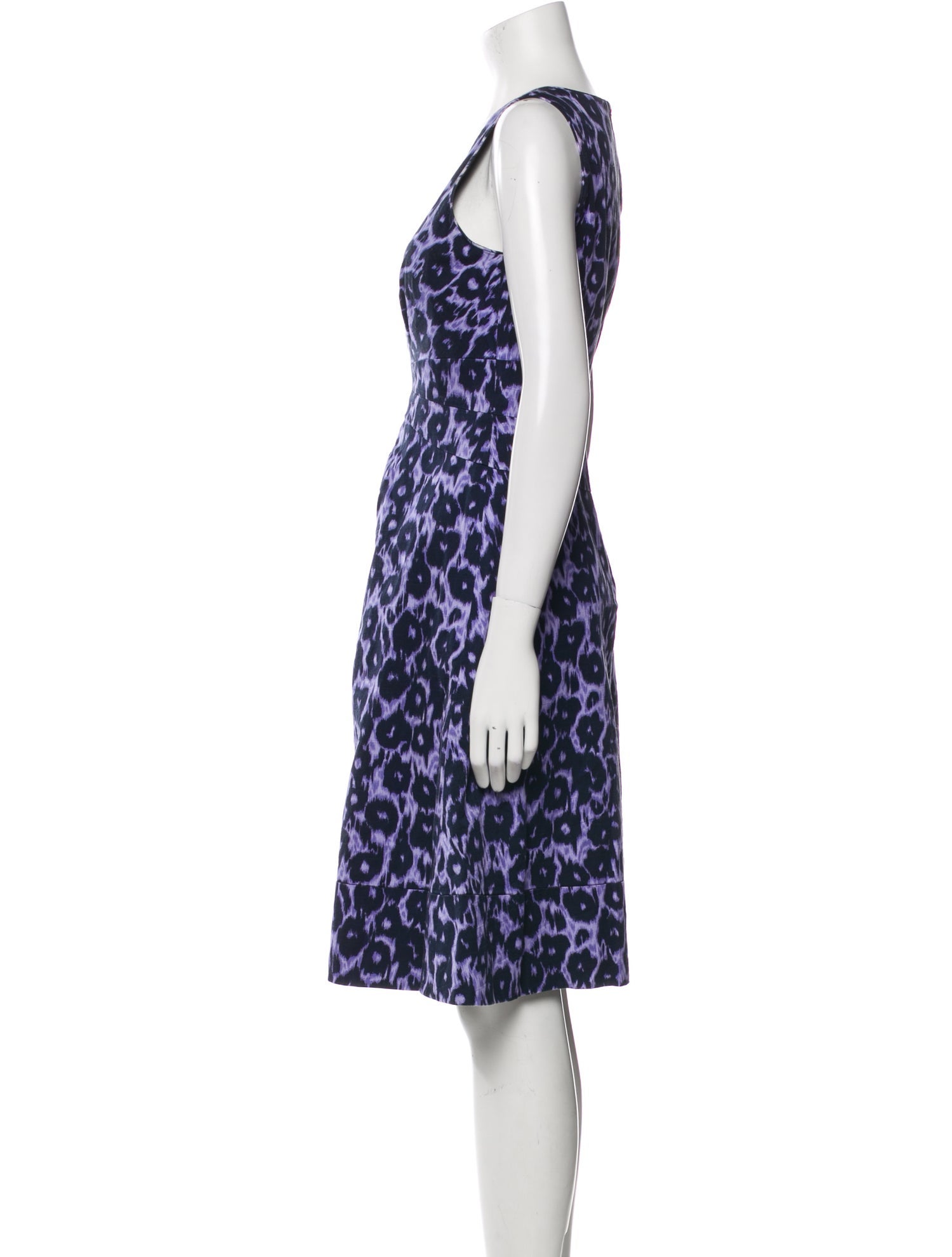 Lafayette 148 Animal Print Knee-Length Dress