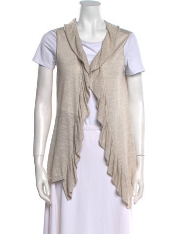 Lafayette 148 Knitwear Linen Open Front Sweater S