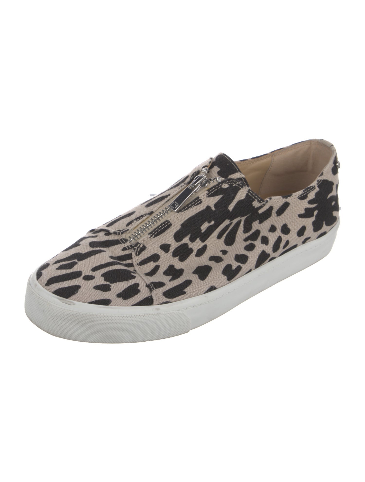 Lafayette 148 Canvas Animal Print Sneakers