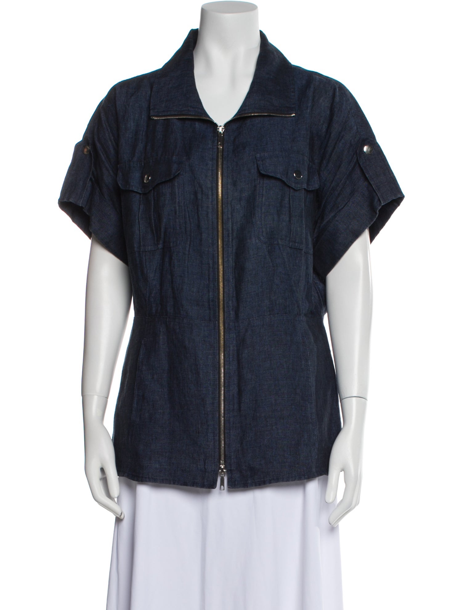 Lafayette 148 Linen Denim Jacket