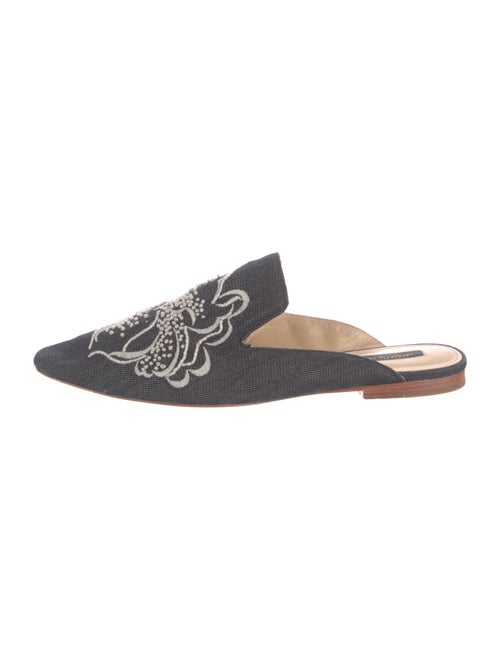 Lafayette 148 Denim Printed Mules