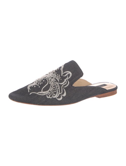 Lafayette 148 Denim Printed Mules