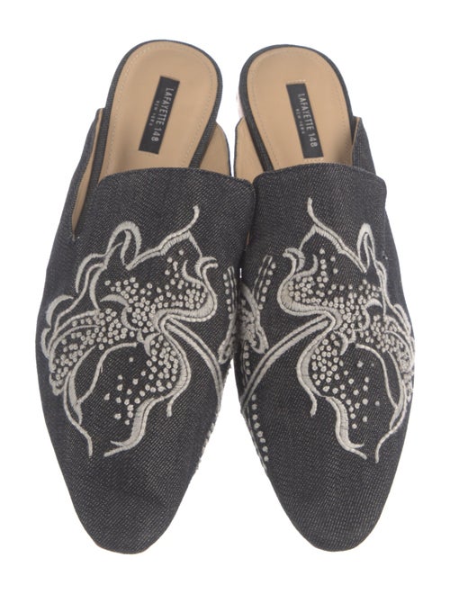 Lafayette 148 Denim Printed Mules