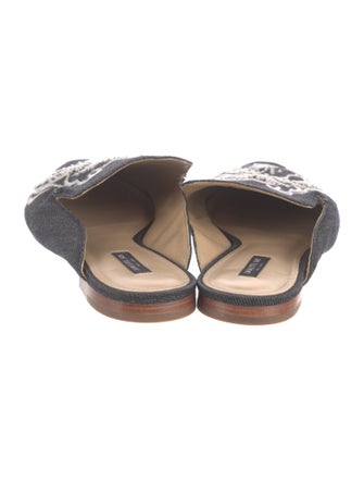 Lafayette 148 Denim Printed Mules