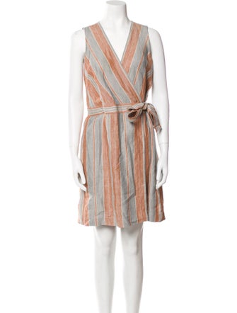 Lafayette 148 Striped V-Neck Romper