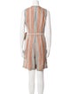 Lafayette 148 Striped V-Neck Romper