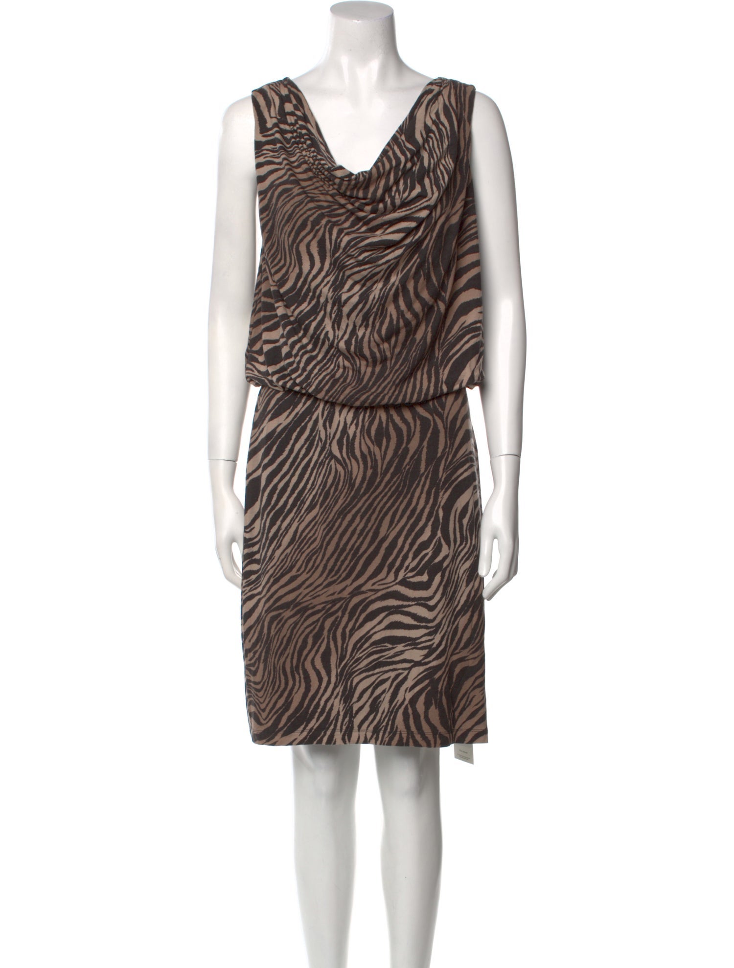 Lafayette 148 Animal Print Knee-Length Dress