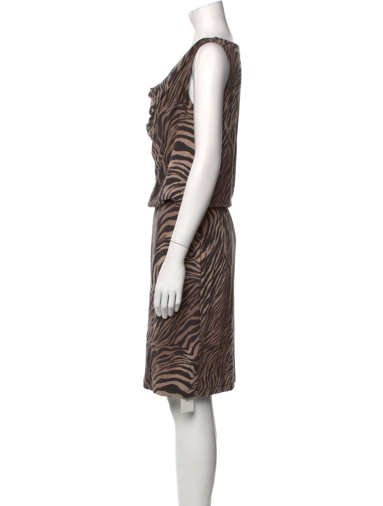 Lafayette 148 Animal Print Knee-Length Dress