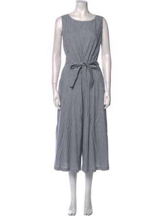 Lafayette 148 Linen Striped Jumpsuit