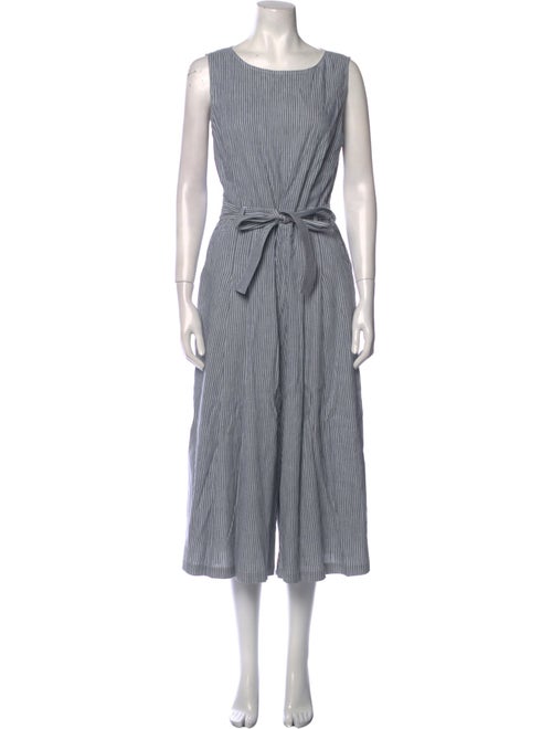 Lafayette 148 Linen Striped Jumpsuit