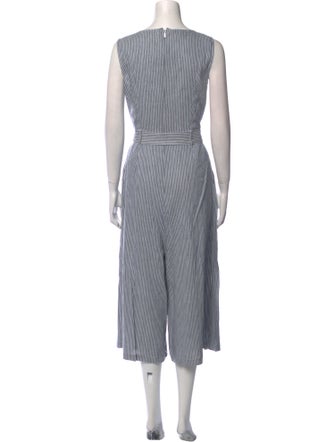Lafayette 148 Linen Striped Jumpsuit