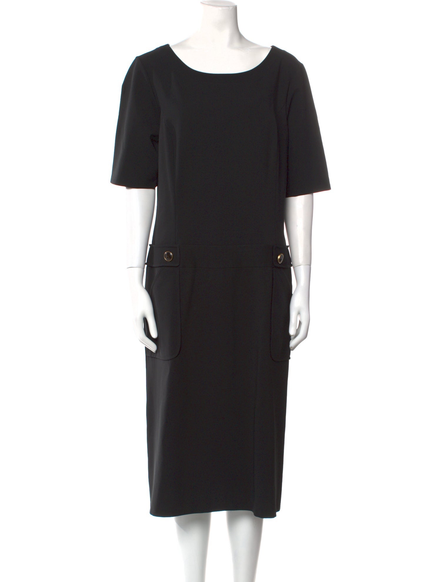 Lafayette 148 Bateau Neckline Midi Length Dress