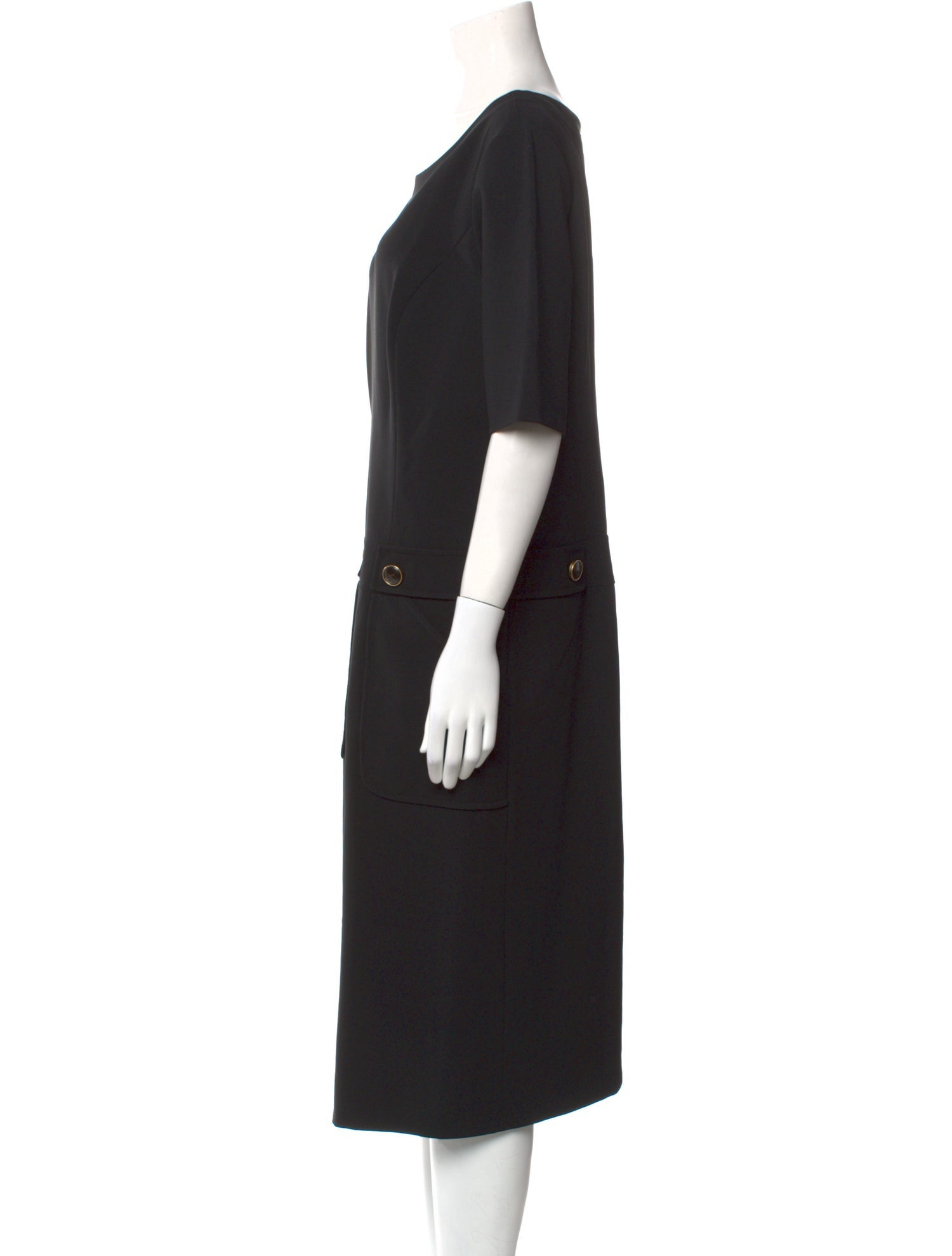 Lafayette 148 Bateau Neckline Midi Length Dress
