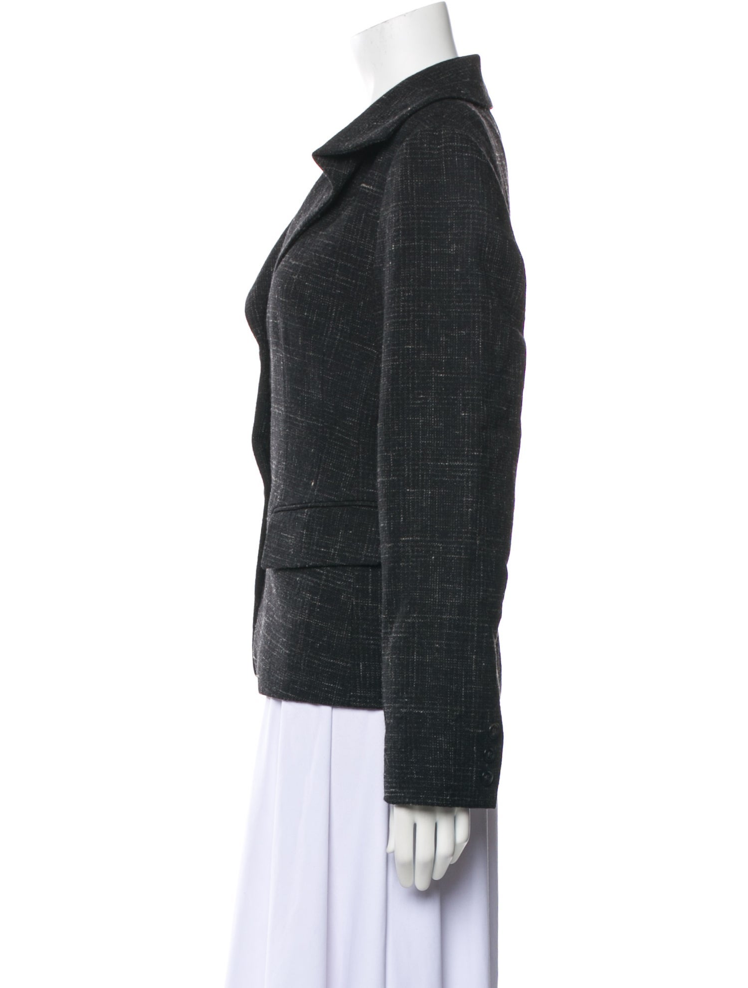 Lafayette 148 Virgin Wool Tweed Pattern Blazer