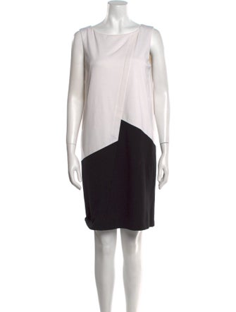 Lafayette 148 Colorblock Pattern Mini Dress