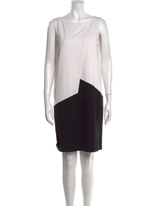 Lafayette 148 Colorblock Pattern Mini Dress