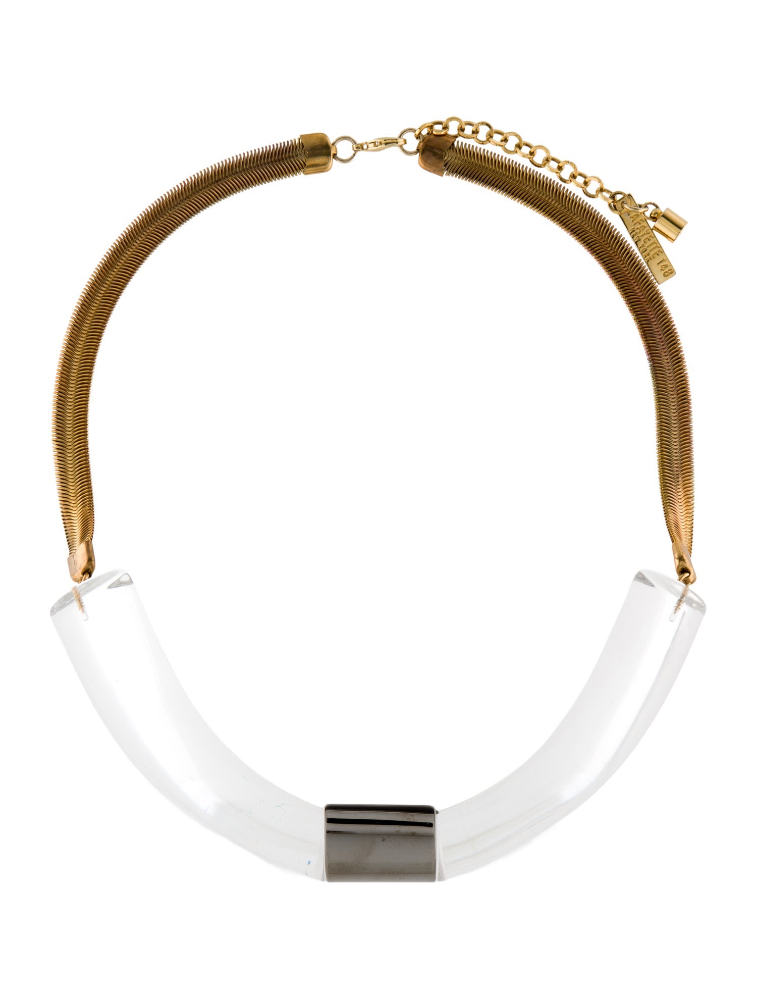Lafayette 148 Art Deco Lucite Collar Necklace