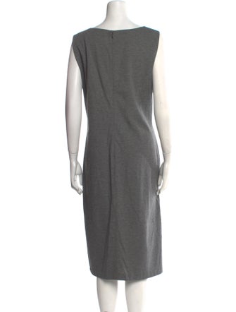 Lafayette 148 Bateau Neckline Midi Length Dress