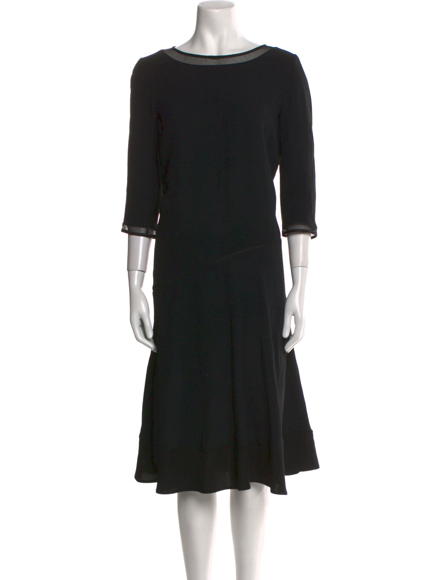 Lafayette 148 Bateau Neckline Midi Length Dress