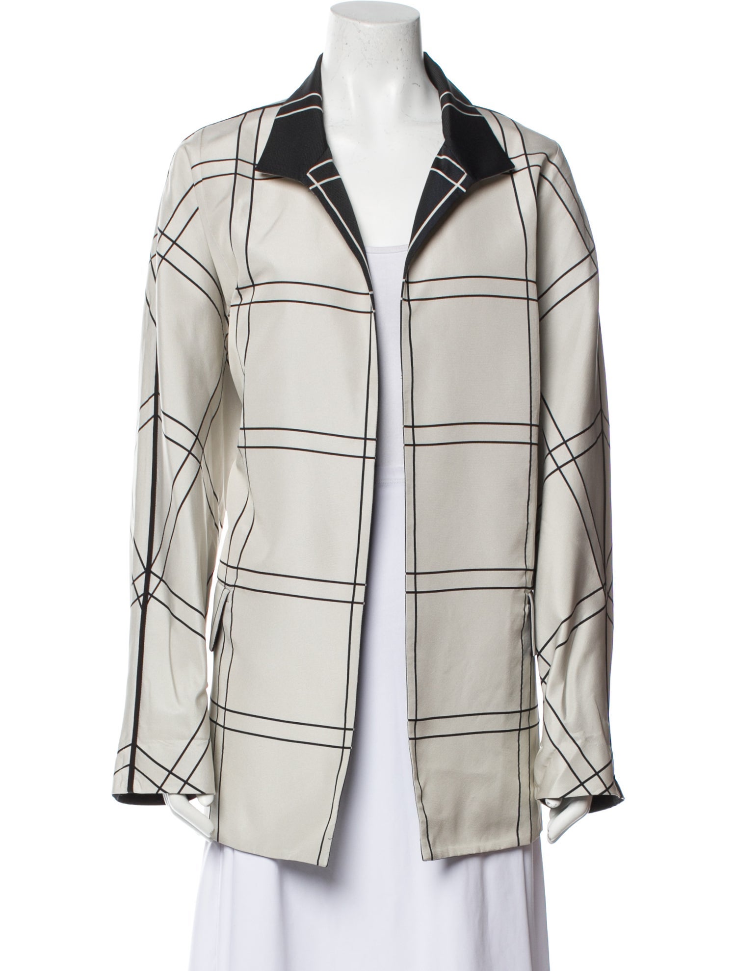 Lafayette 148 Plaid Print Coat