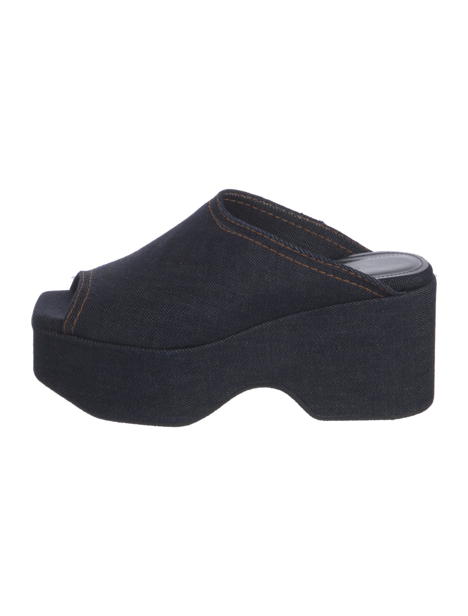 Lafayette 148 Denim Cutout Accent Slides w/ Tags