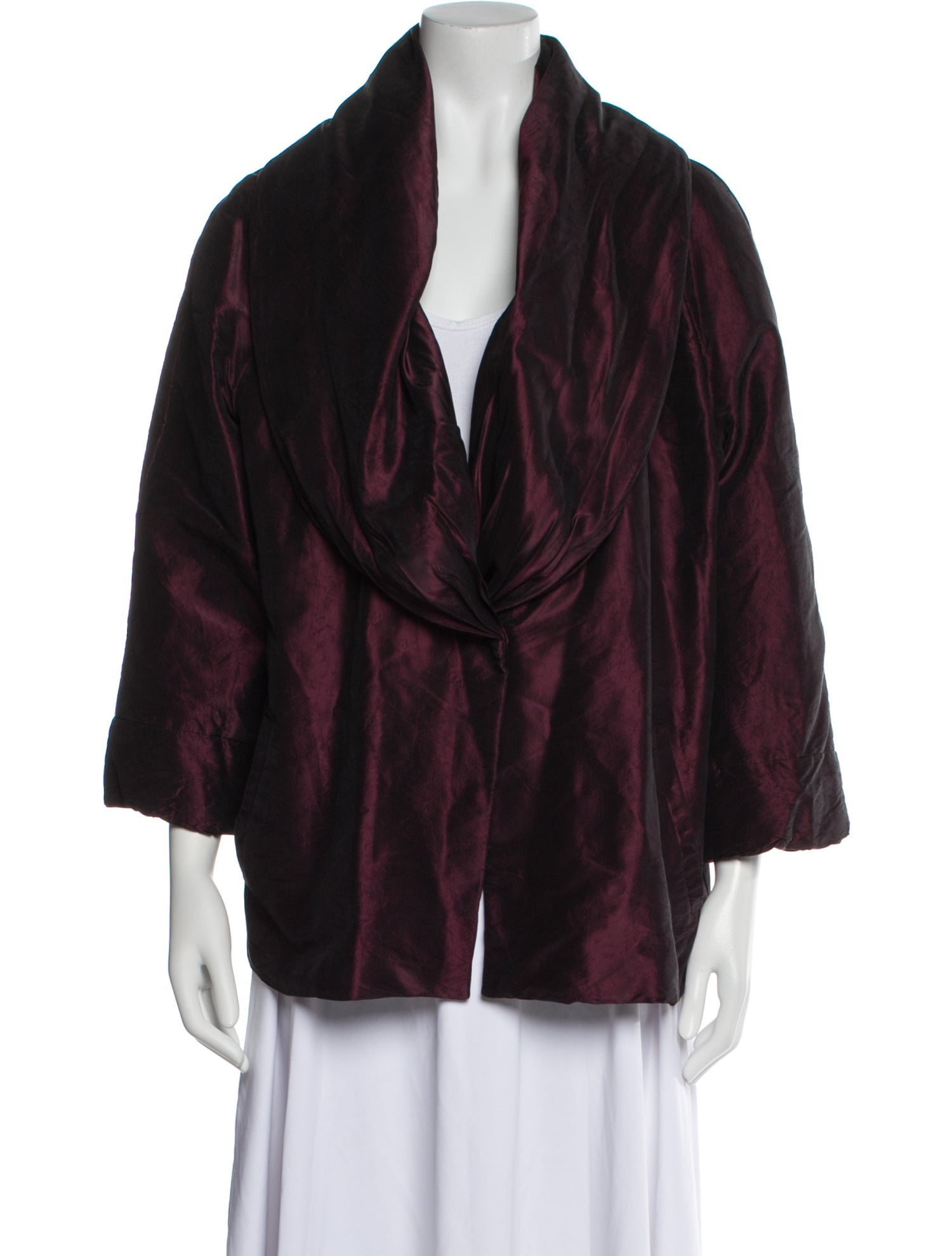Lafayette 148 Silk Faux Fur Jacket