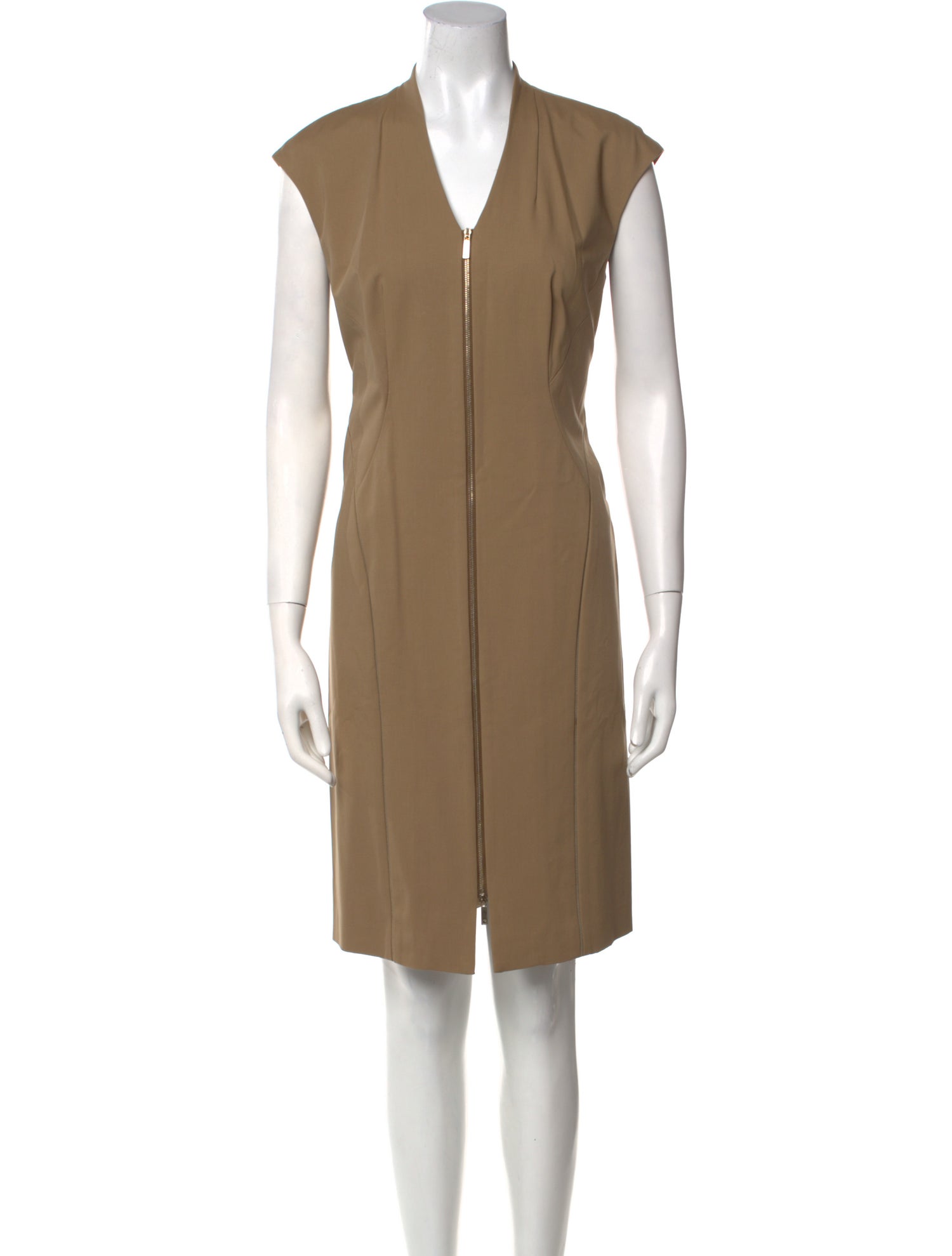Lafayette 148 V-Neck Knee-Length Dress