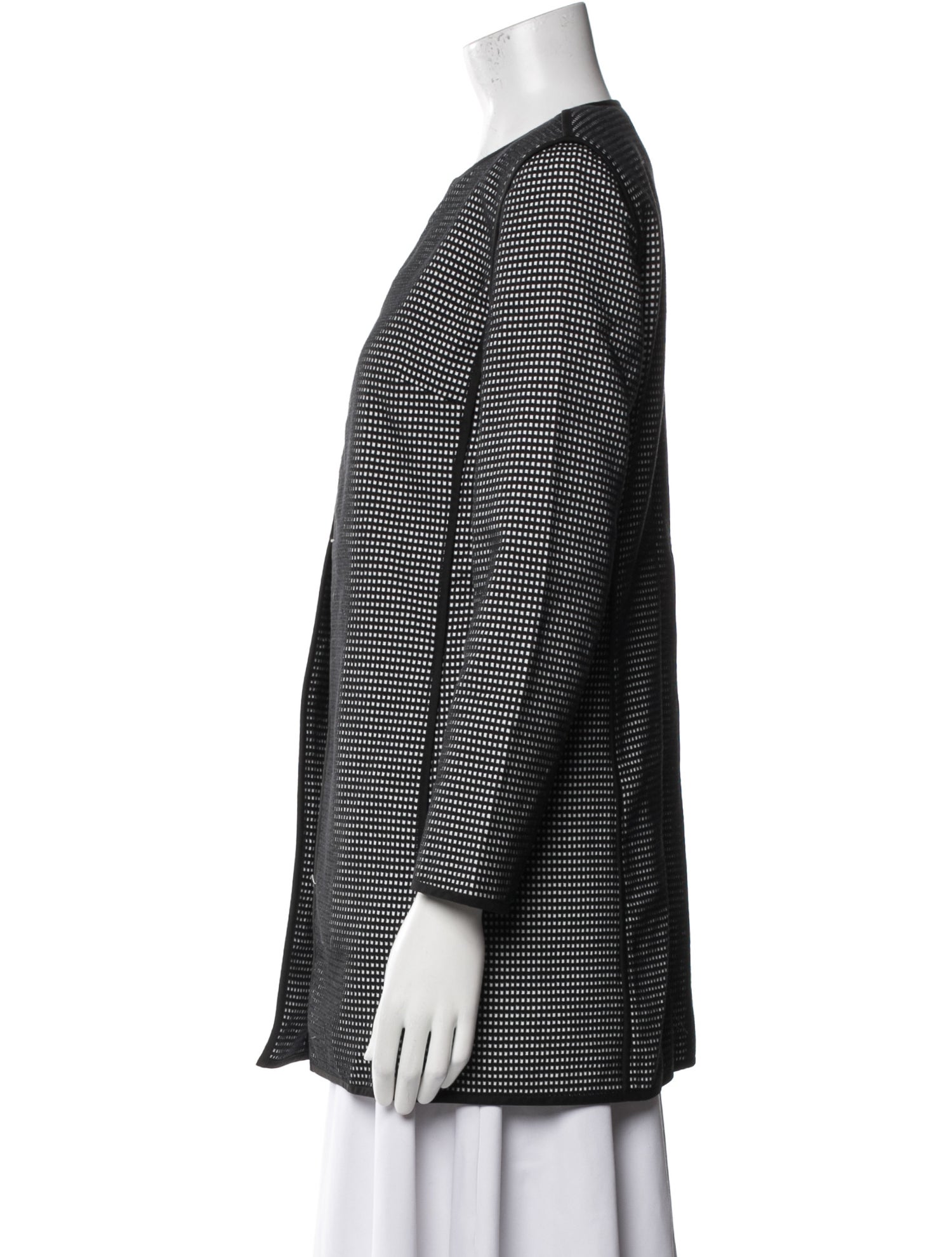 Lafayette 148 Plaid Print Evening Jacket