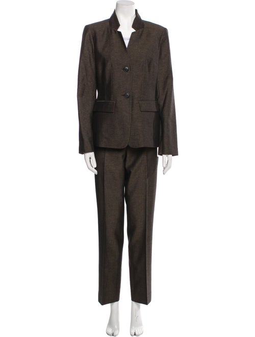 Lafayette 148 Virgin Wool Pleated Accents Pantsuit