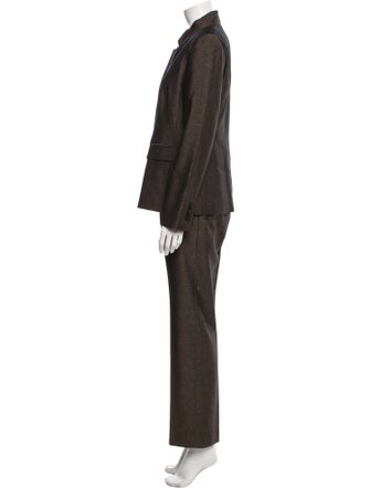Lafayette 148 Virgin Wool Pleated Accents Pantsuit