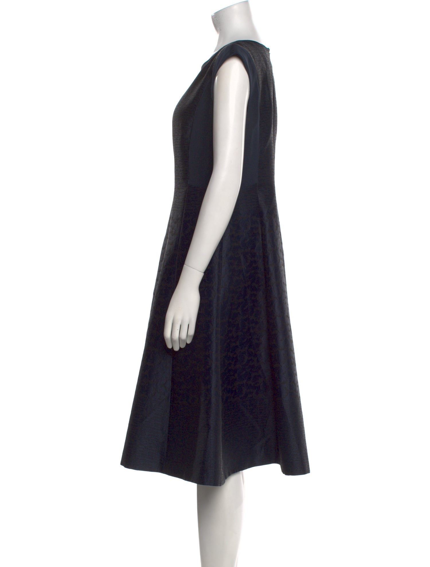 Lafayette 148 Scoop Neck Midi Length Dress
